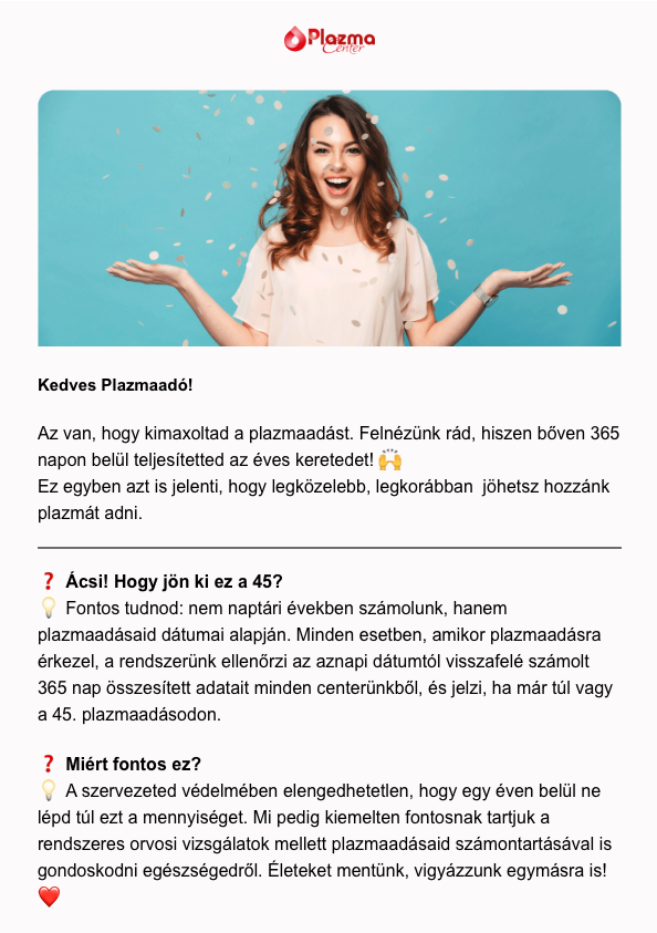 45 adáskor ezt az e-mailt kapod meg